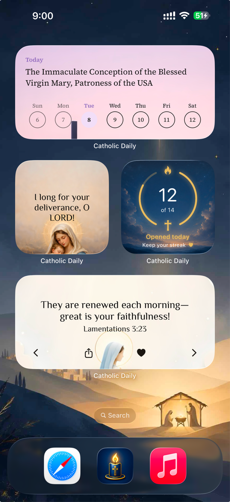 Catholic Daily: Bible & Saints screenshot 1